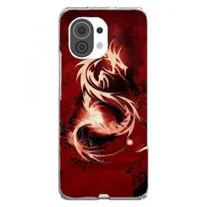 Dragon Rouge, Coque en Silicone pour Xiaomi Mi 11