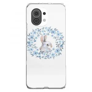 Lapin Blanc dans une couronne de Fleurs, Coque pour Xiaomi Mi 11