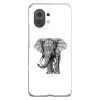 Elephant Noir tribal en noir et blanc, Coque pour Xiaomi Mi 11