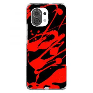 Splash Paint Rouge, Coque en Silicone pour Xiaomi Mi 11