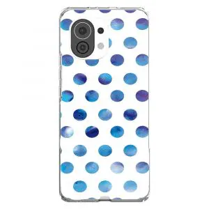 Polka Dots Bleu, Coque en Silicone pour Xiaomi Mi 11