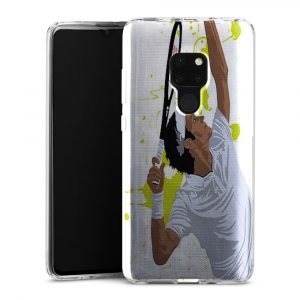 Coque Watercolor Men Tennis Silicone pour téléphone Portable Huawei Mate 20