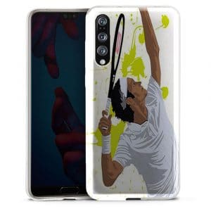 Coque Watercolor Men Tennis Silicone pour téléphone Portable Huawei P20 Pro