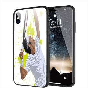 Coque Watercolor Men Tennis Verre Trempé pour téléphone Portable iPhone X