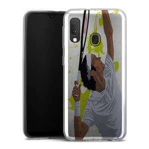 Coque Watercolor Men Tennis Silicone pour téléphone Portable Samsung A20E