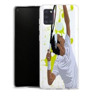 Coque Watercolor Men Tennis Silicone pour téléphone Portable Samsung A21S