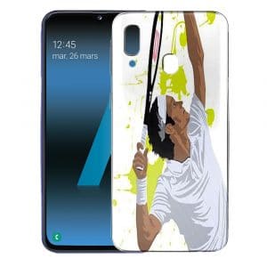 Coque Watercolor Men Tennis Silicone pour téléphone Portable Samsung A40