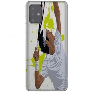 Coque Watercolor Men Tennis Silicone pour téléphone Portable Samsung A51