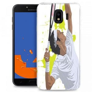 Coque Watercolor Men Tennis Silicone pour téléphone Portable Samsung J4 2018