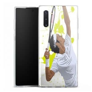 Coque Watercolor Men Tennis Silicone pour téléphone Portable Samsung Note 10