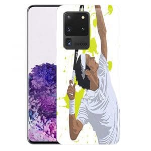 Coque Watercolor Men Tennis Silicone pour téléphone Portable Samsung S20 Ultra
