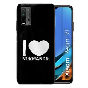 Coque télephone Xiaomi Redmi 9T personnalisée J'aime la Normandie