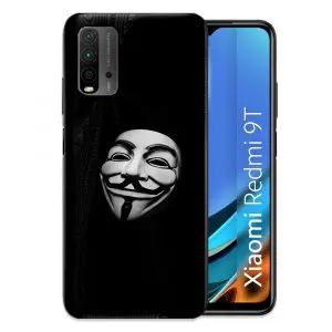 Masque Anonymous, Coque télephone Xiaomi Redmi 9T personnalisée