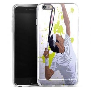 Coque Watercolor Men Tennis Silicone pour téléphone Portable iPhone 6 Plus