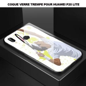 Coque Watercolor Men Tennis Verre Trempé pour téléphone Portable Huawei P20 Lite