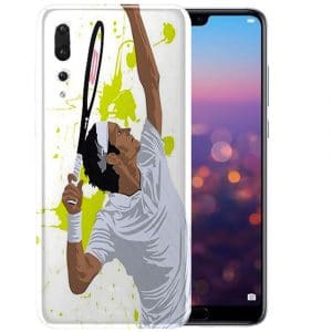 Coque Watercolor Men Tennis Silicone pour téléphone Portable Huawei P20