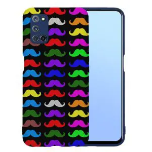 Coque antichocs Oppo A52, A72, A92 motif moustaches de toutes les couleurs