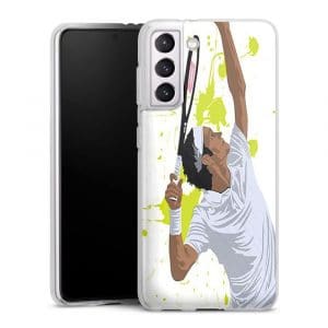 Coque Watercolor Men Tennis en Silicone pour téléphone Portable Samsung S21