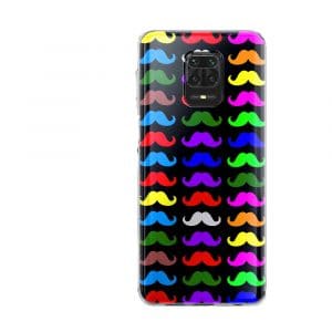 Coque Silicone Moustaches Multicouleurs pour Xiaomi Redmi Note 9t