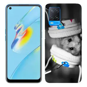 Coque Funny Hamster and Beat Sound Oppo A54 5G, A74 5G personnalisée en Silicone