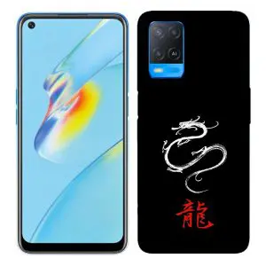 Coque silicone pour téléphone Oppo A54, A74 Dragon Chinois