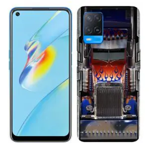 Coque Compatible Oppo A54 5G, A74 5G motif Prime Truck Camion USA