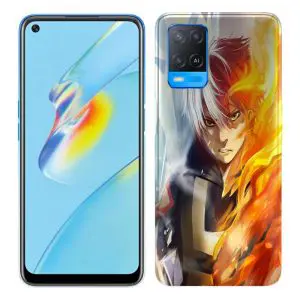 Coque Shoto Todoroki ice and Fire Manga pour téléphone Oppo A54, A74