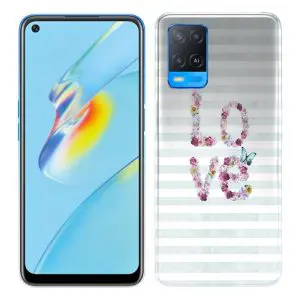 Housse Floral Love smartphone Oppo A54 5G, A74 5G