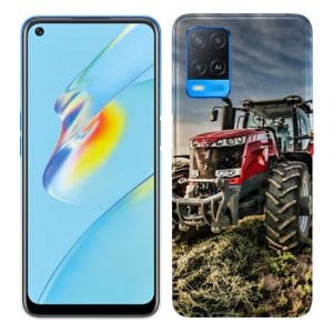 Coque Compatible Oppo A54 5G, A74 5G motif Massey Fergusson Tractor
