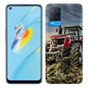 Coque Compatible Oppo A54 5G, A74 5G motif Massey Fergusson Tractor