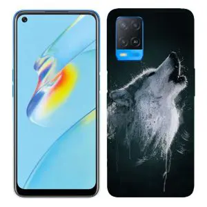 Coque Loup Hurlant Oo if Oppo A54 5G, A74 5G personnalisée en Silicone