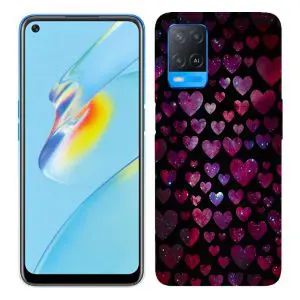 Housse Space Hearts smartphone Oppo A54 5G, A74 5G