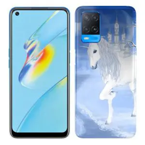 Housse Coque White Unicorn smartphone Oppo A54 5G, A74 5G