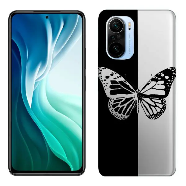 Coque Butterfly black and white Silicone Xiaomi Mi 11i Collection Animaux