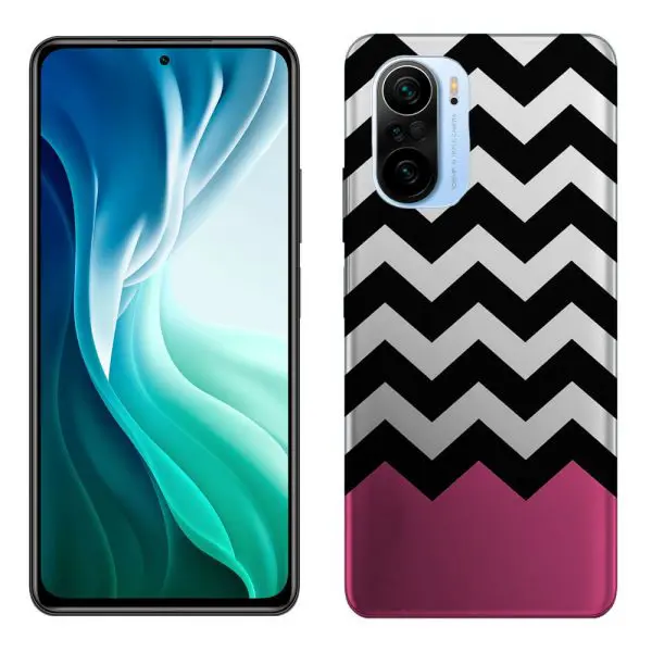 Coque Zig Zag Rose en silicone compatible téléphone portable Xiaomi Mi 11i