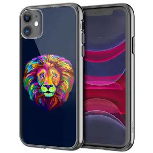 Coque Lion Color pour téléphone Apple iPhone 12 en Verre Trempé