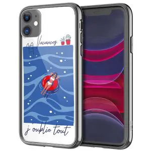 Coque Vacances j'oublie Tout pour iPhone, Samsung, Huawei, Oppo, Xiaomi