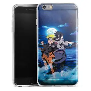 Coque Naruto Sasuke Night Light Moon Stars pour iPhone 6 Plus en silicone