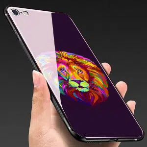 Coque Lion Color pour téléphone iPhone 6 en Verre