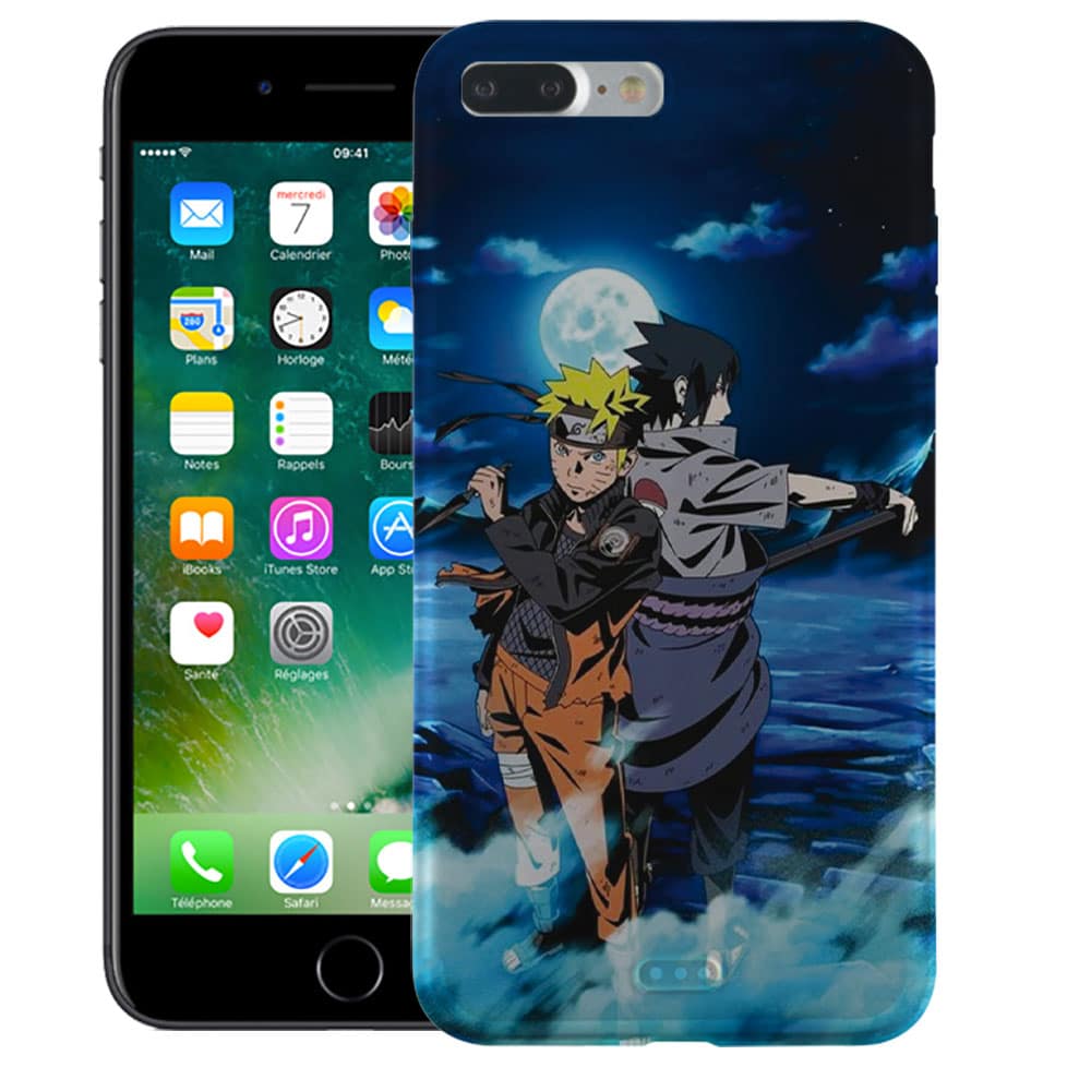 Coque iPhone 5s Naruto Sasuke Night Light Moon Stars