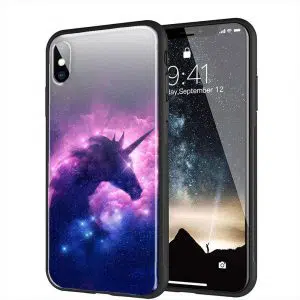 Coque Plexiglass Licorne Fantastique pour téléphone iPhone X