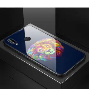 Coque Lion Color pour téléphone P20 Lite en Verre Trempé