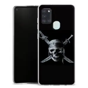 Coque pour téléphone Samsung Galaxy A21S personnalisée motif pirate skull
