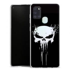 Coque pour téléphone Samsung Galaxy A21S personnalisée motif punisher skull