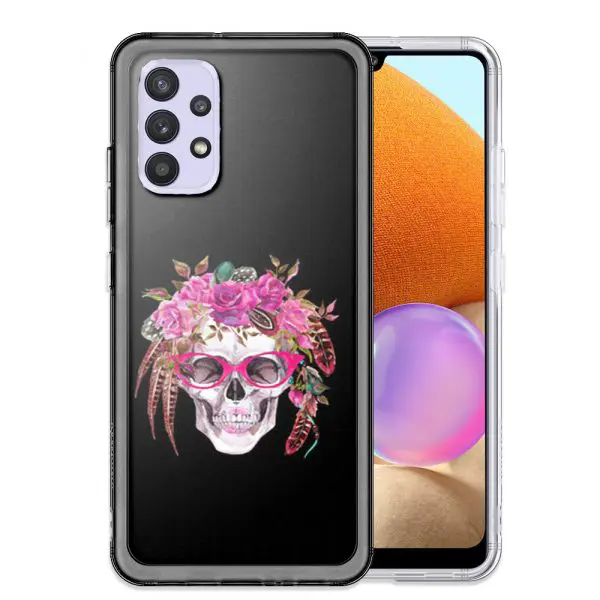 Coque portable Samsung Galaxy A32 4G personnalisée skull