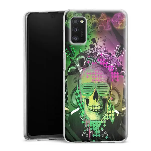 Coque tel portable Samsung Galaxy A41 en silicone personnalisée skull swag