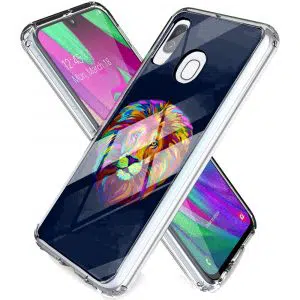 Coque Lion Color pour téléphone Samsung Galaxy A40 en Verre trempé