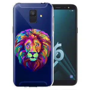 Coque Lion Color pour téléphone Samsung Galaxy A6 2018