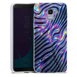 Coque Silicone Multi Color Zebre pour Samsung Galaxy J6 2018