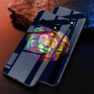 Coque Lion Color pour téléphone Samsung Galaxy S10 en Verre